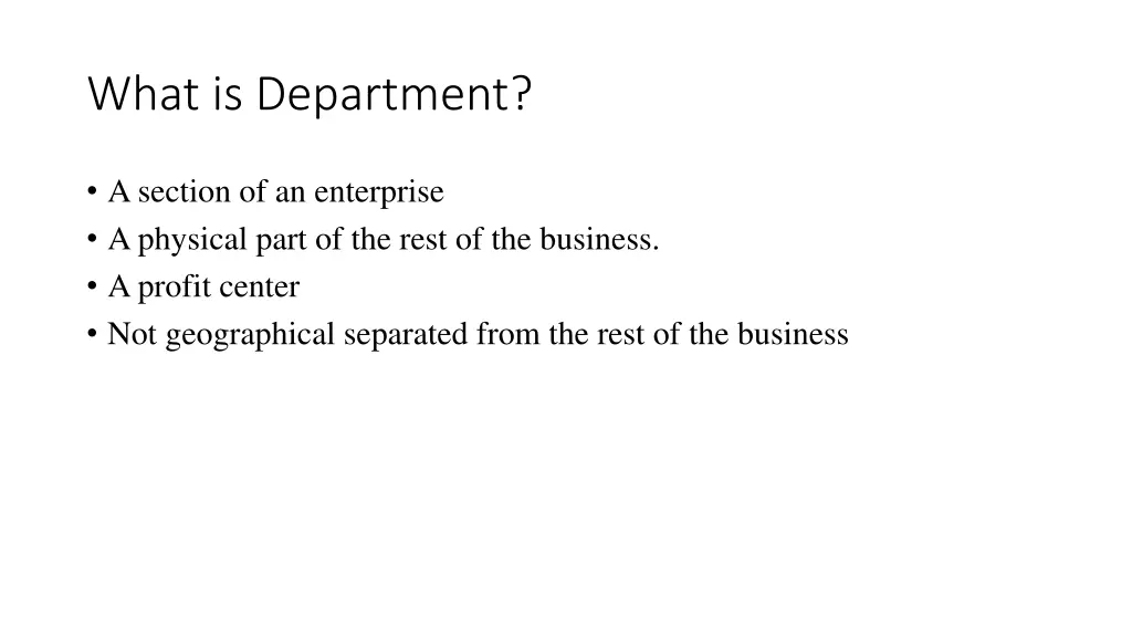 what is department