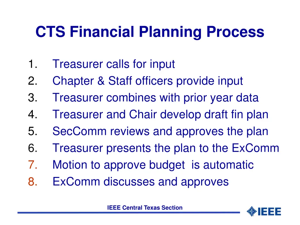 cts financial planning process