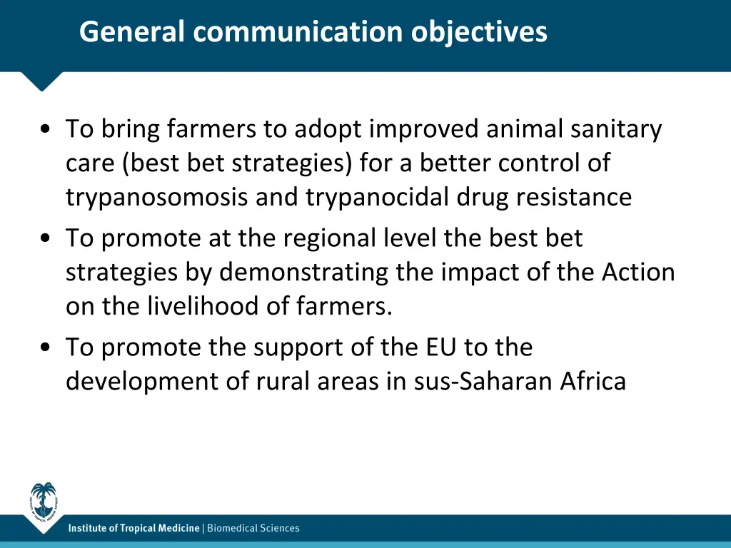 general communication objectives