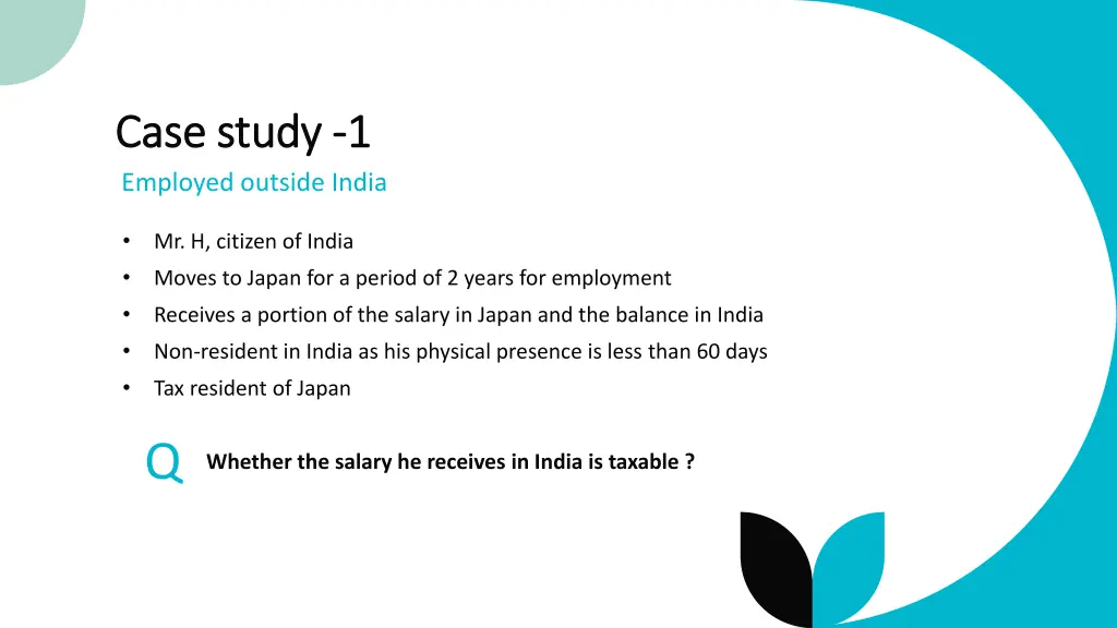 case study case study 1 1 employed outside india