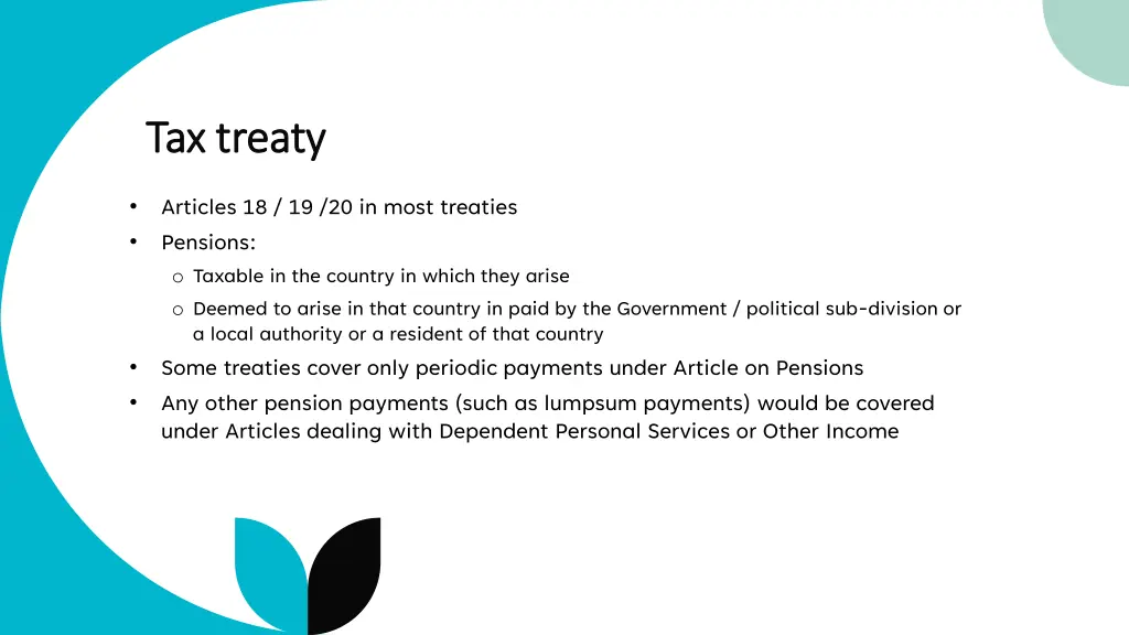 tax treaty tax treaty