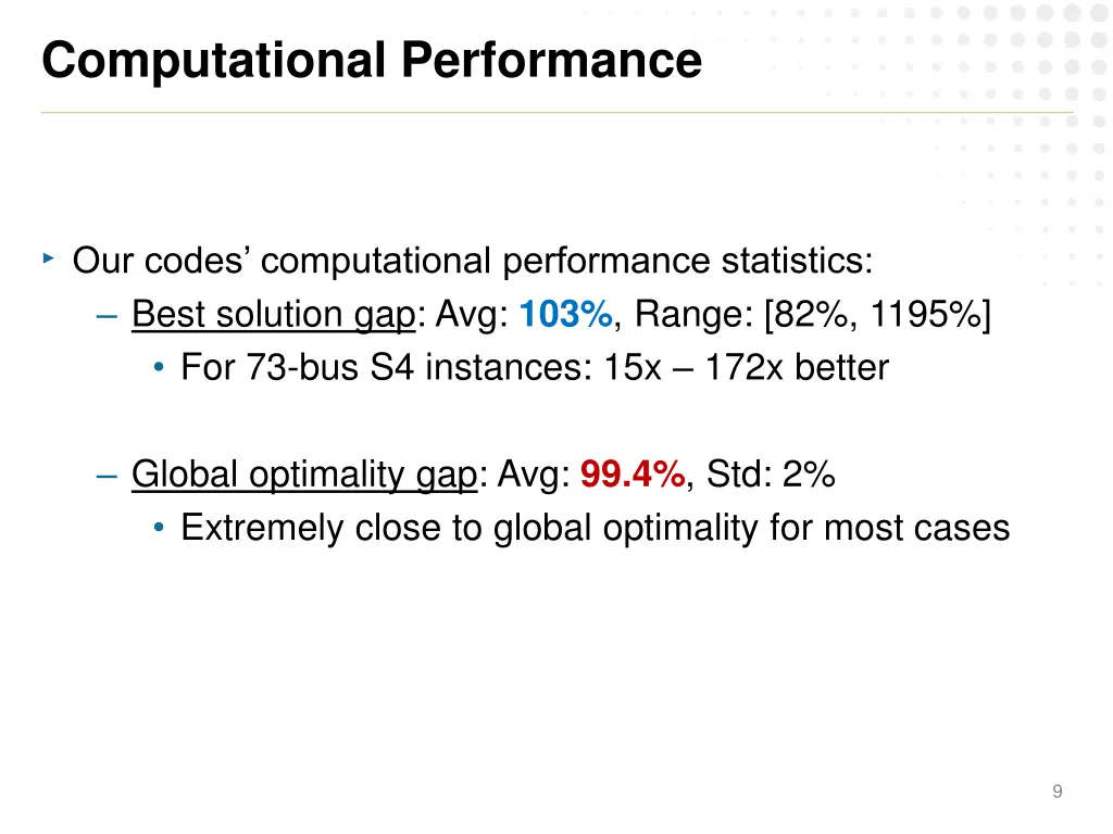 computational performance