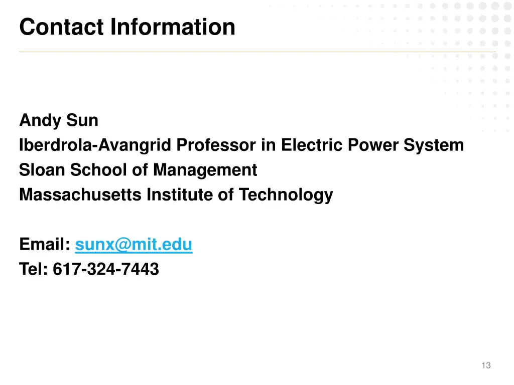 contact information