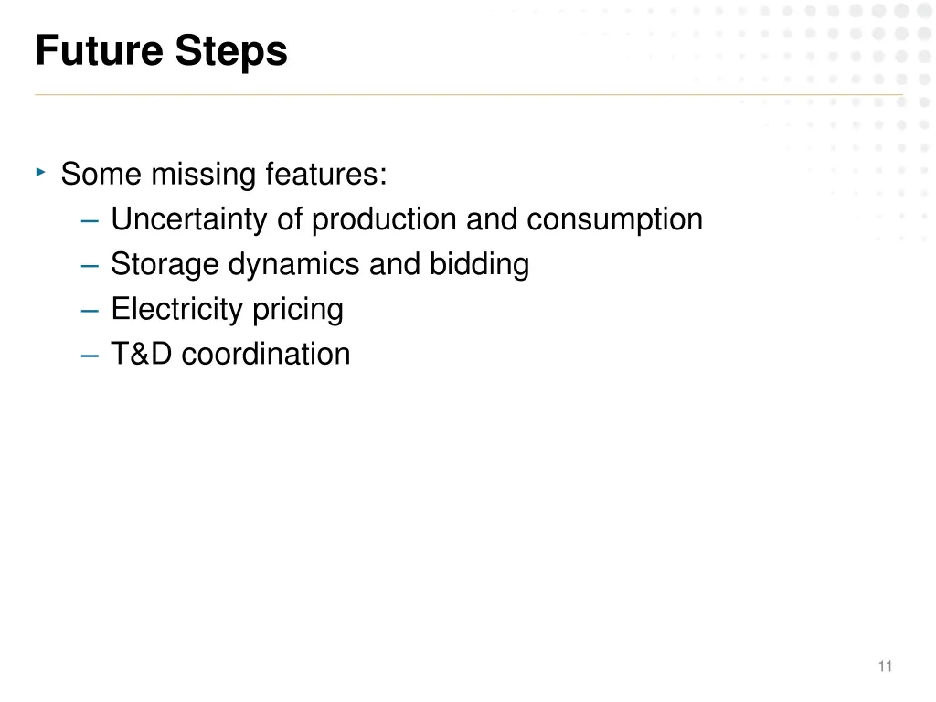 future steps
