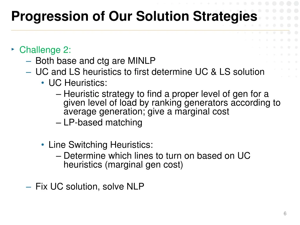 progression of our solution strategies 1