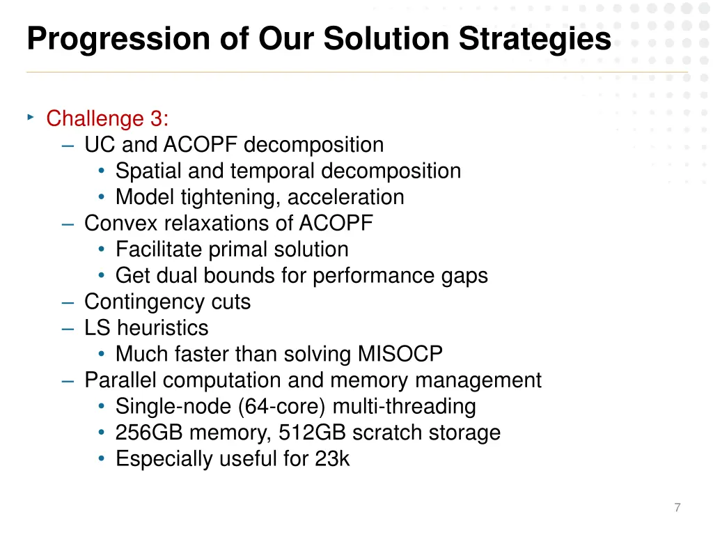 progression of our solution strategies 2
