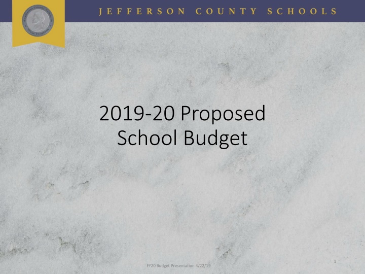 2019 20 proposed school budget