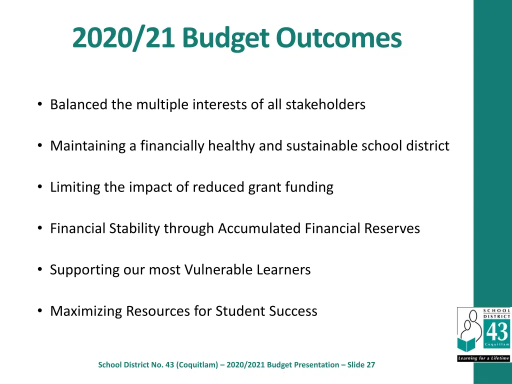 2020 21 budget outcomes