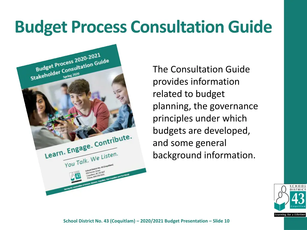 budget process consultation guide