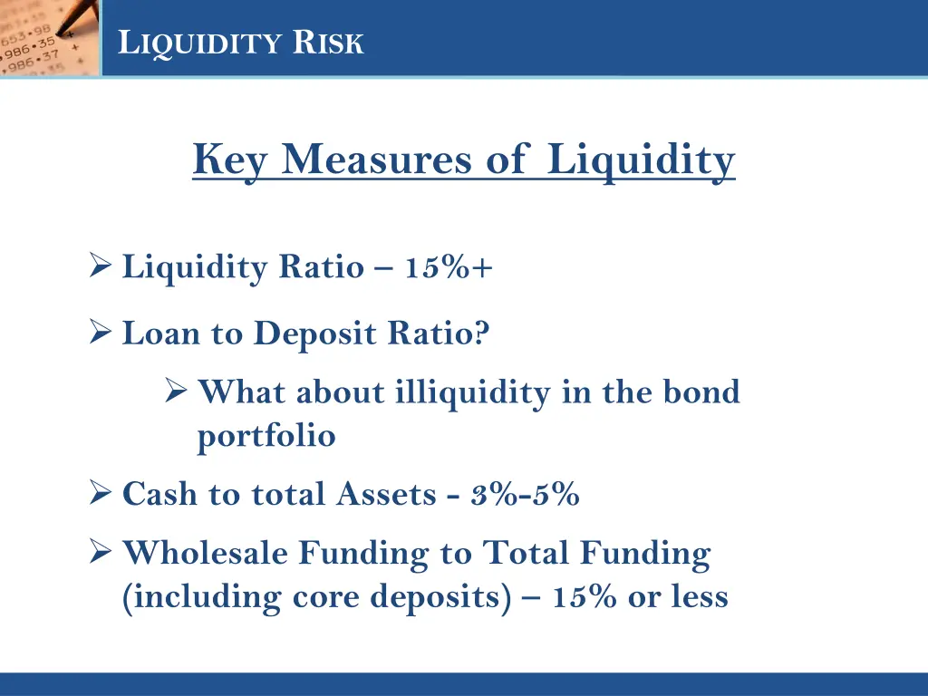 l iquidity r isk 2