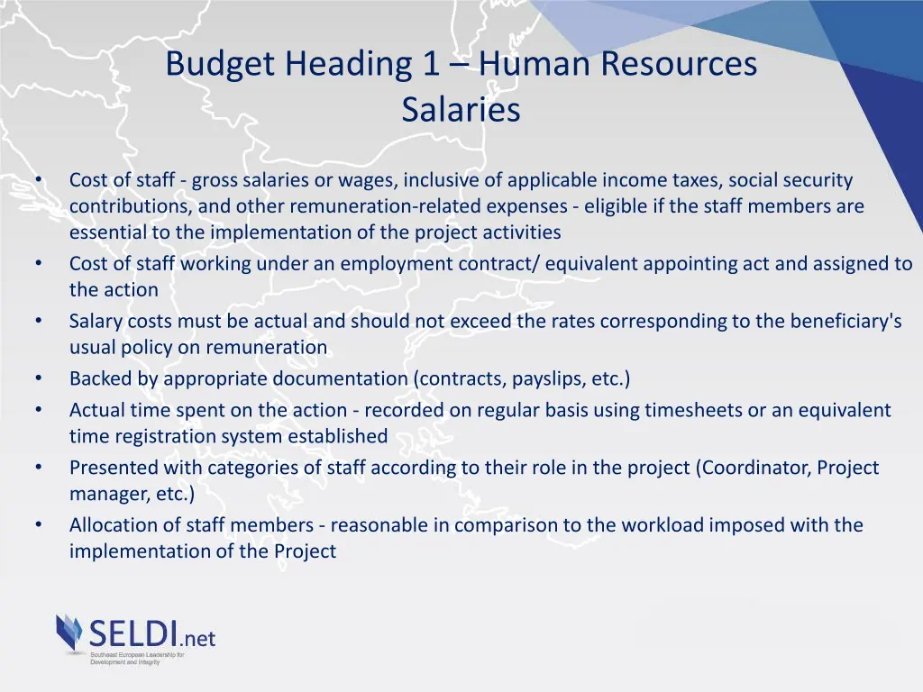 budget heading 1 human resources salaries