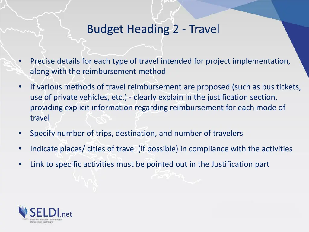 budget heading 2 travel 1