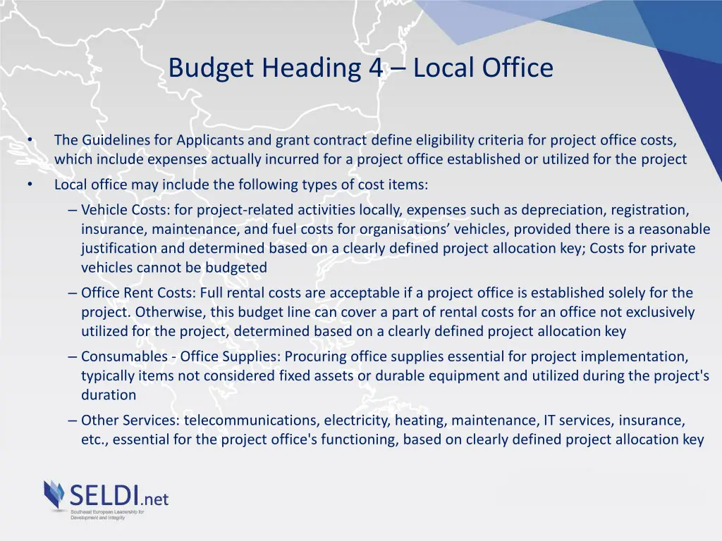 budget heading 4 local office