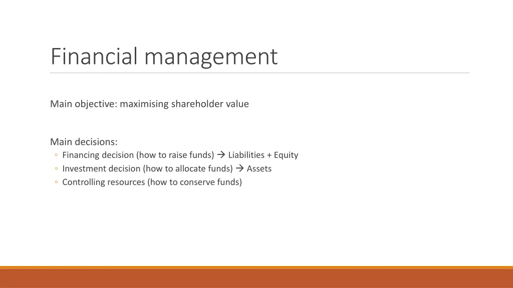 financial management