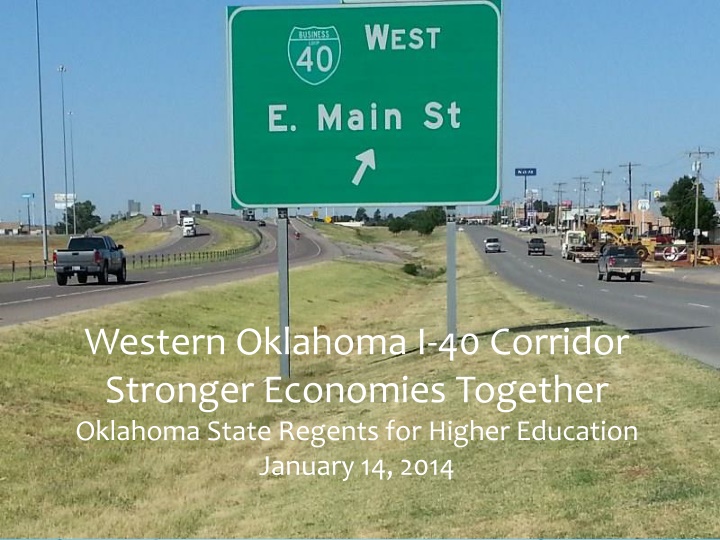 western oklahoma i 40 corridor stronger economies