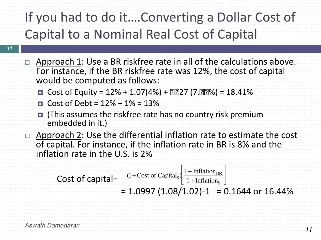 if you had to do it converting a dollar cost