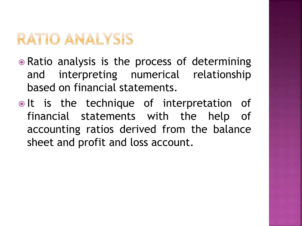 ratio analysis 1