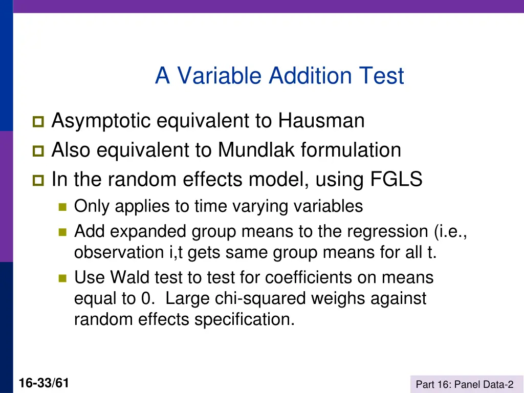 a variable addition test