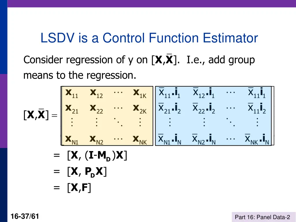 lsdv is a control function estimator 1
