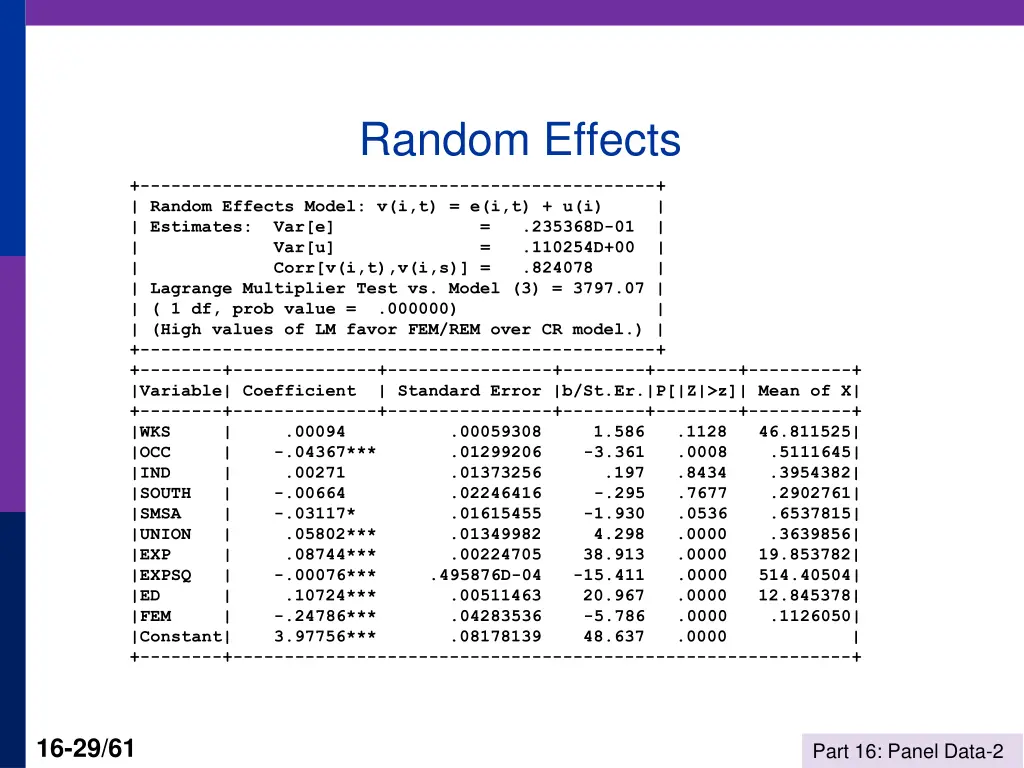 random effects