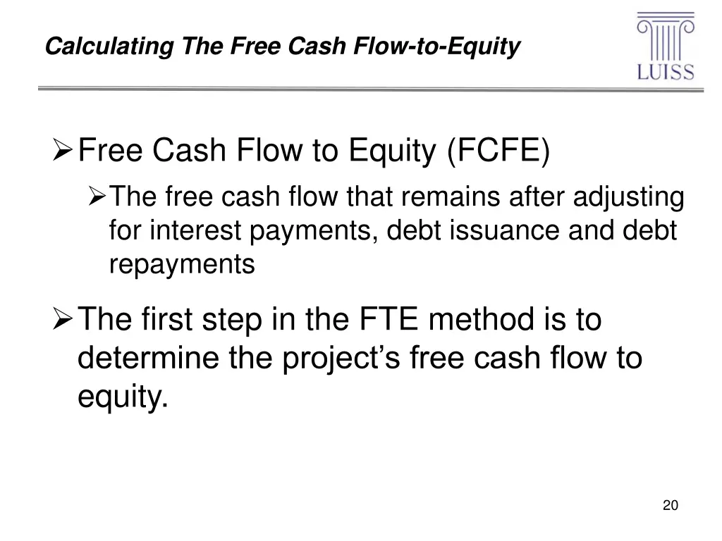 calculating the free cash flow to equity