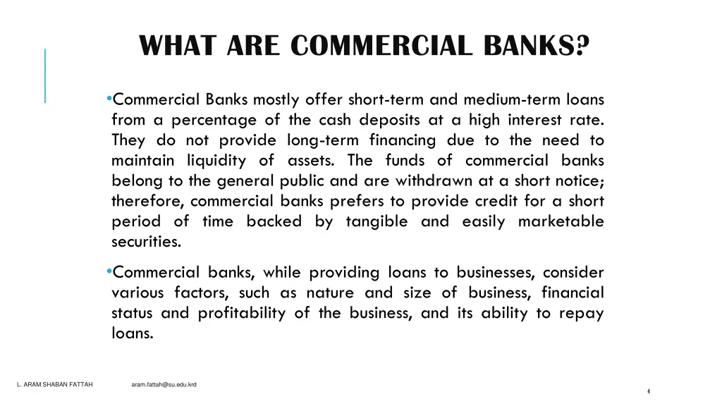 what are commercial banks 1