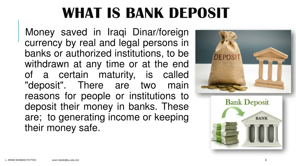 what is bank deposit