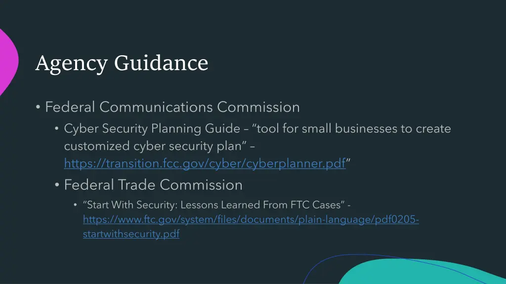 agency guidance 1