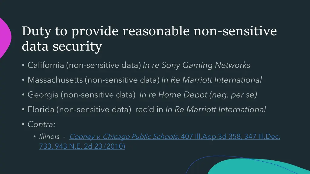 duty to provide reasonable non sensitive data