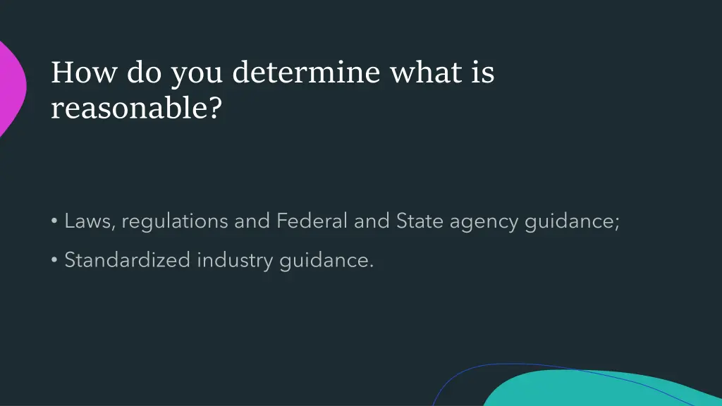 how do you determine what is reasonable