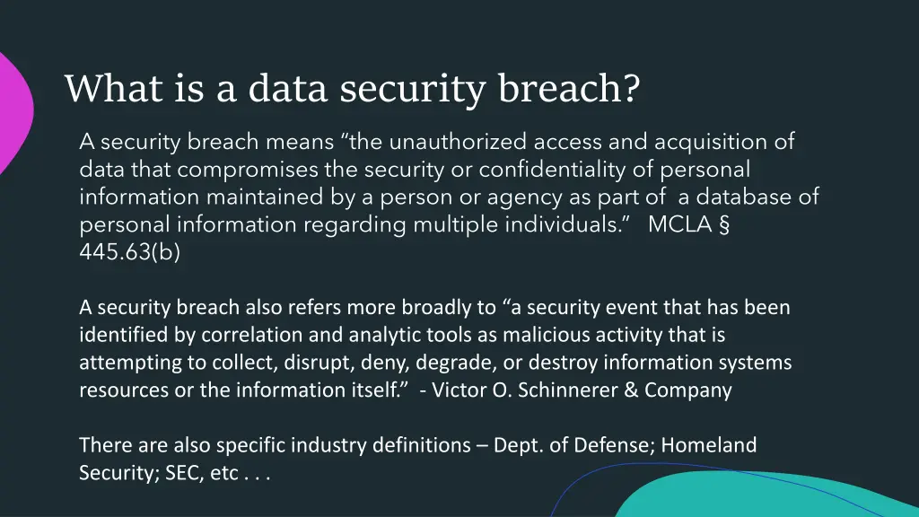 what is a data security breach