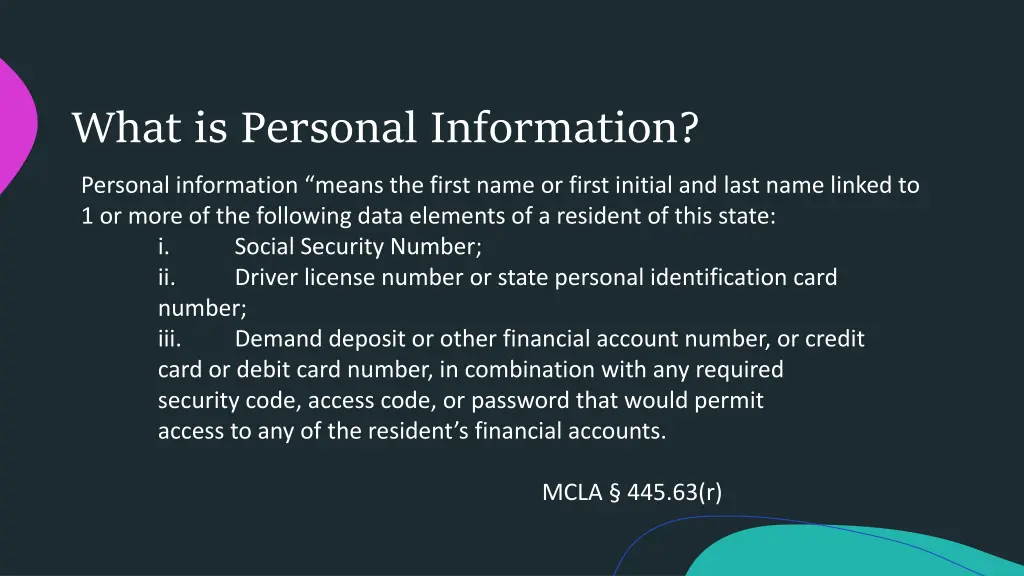 what is personal information