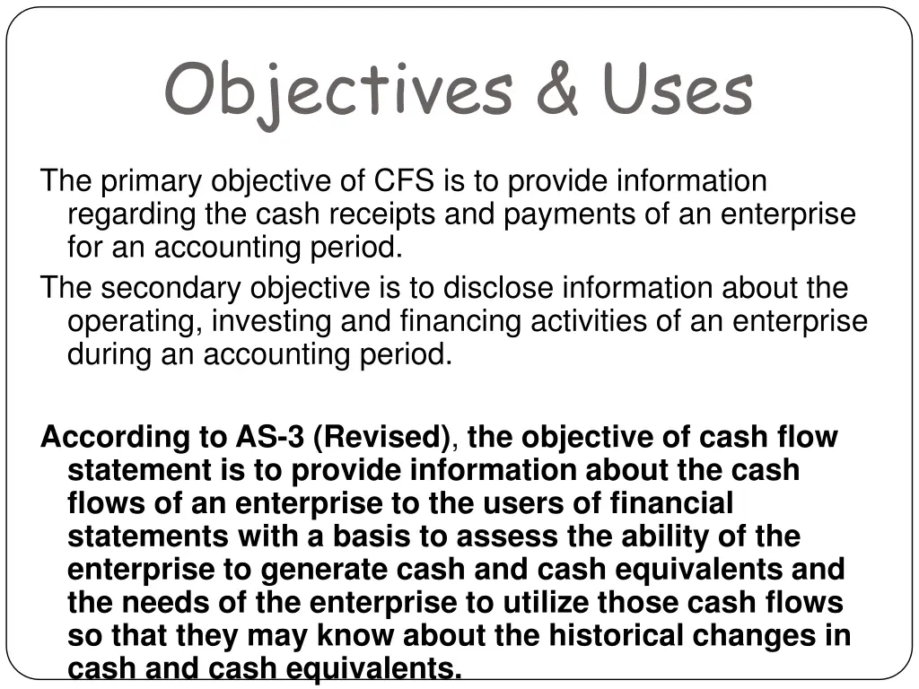 objectives uses