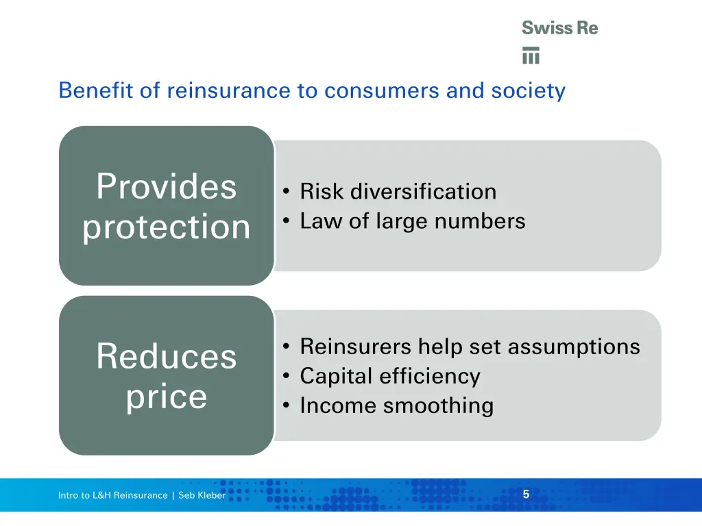benefit of reinsurance to consumers and society
