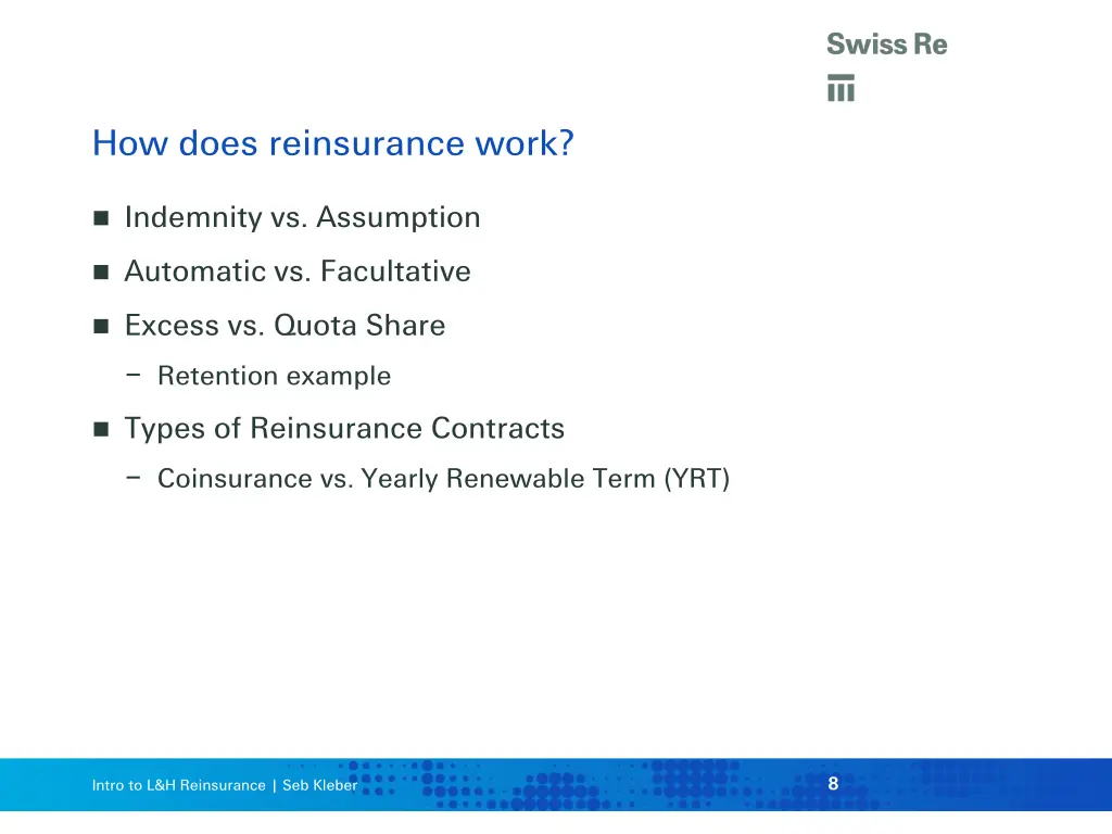 how does reinsurance work 1