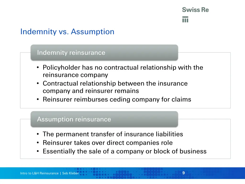indemnity vs assumption