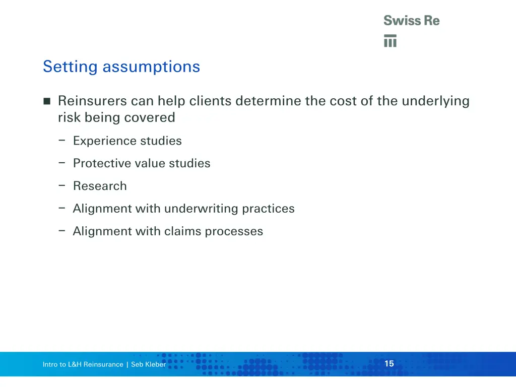 setting assumptions