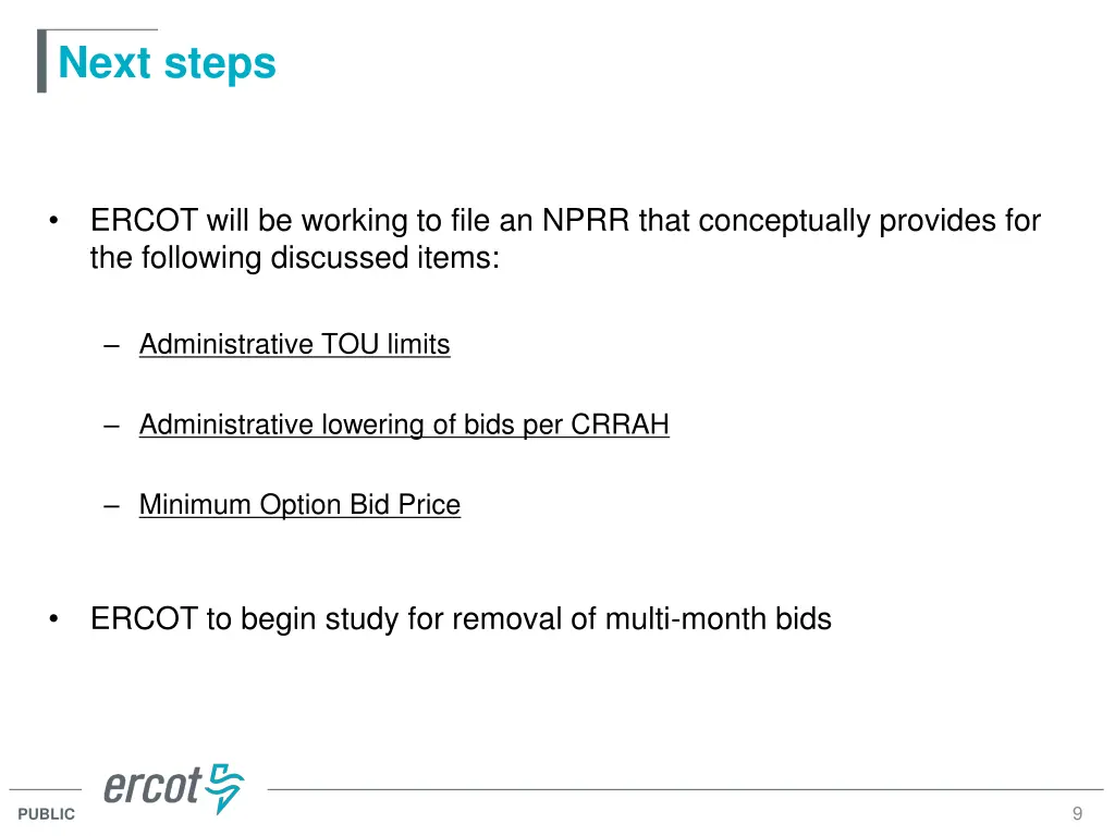 next steps