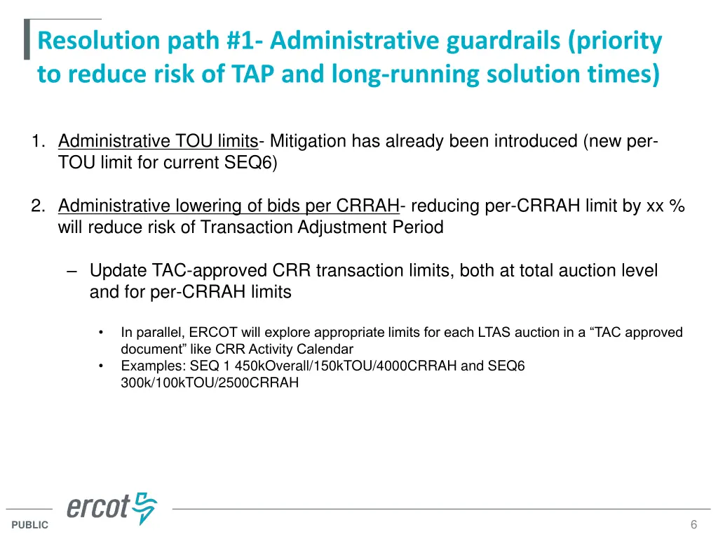 resolution path 1 administrative guardrails