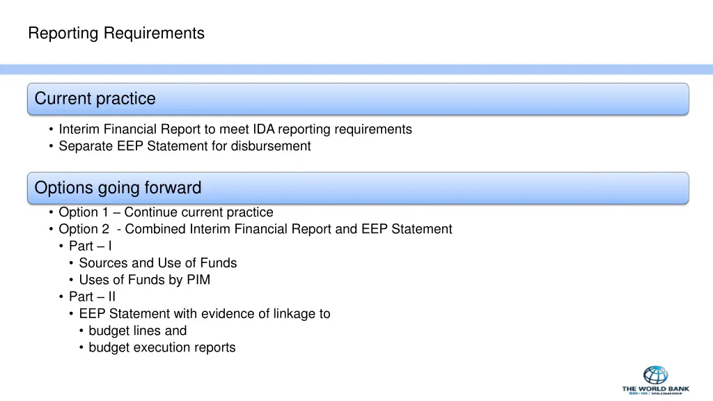reporting requirements