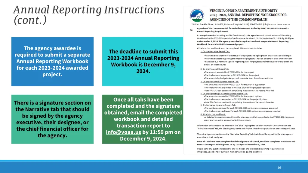 annual reporting instructions cont
