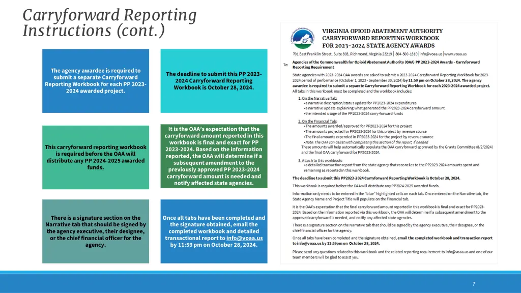 carryforward reporting instructions cont