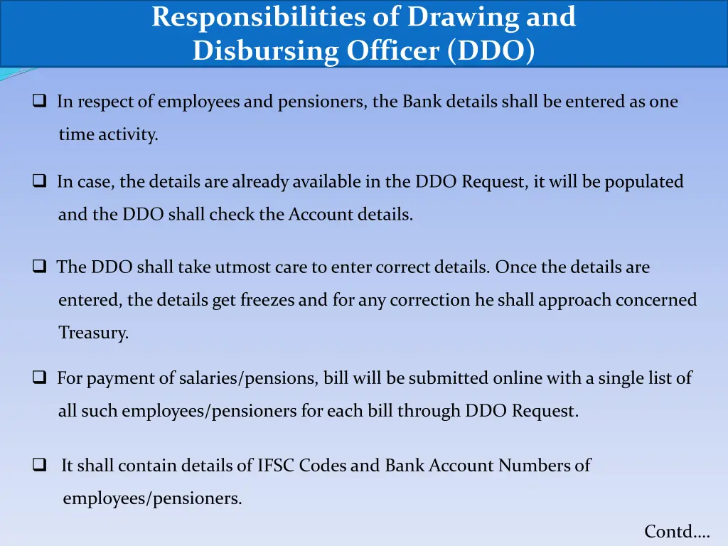 responsibilities of drawing and disbursing 1