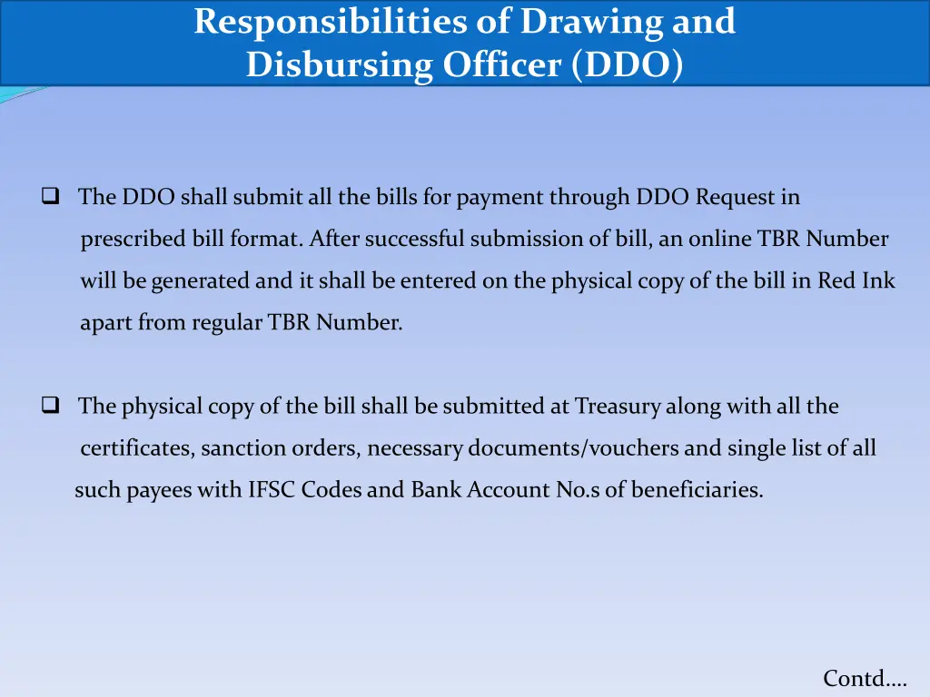 responsibilities of drawing and disbursing 2