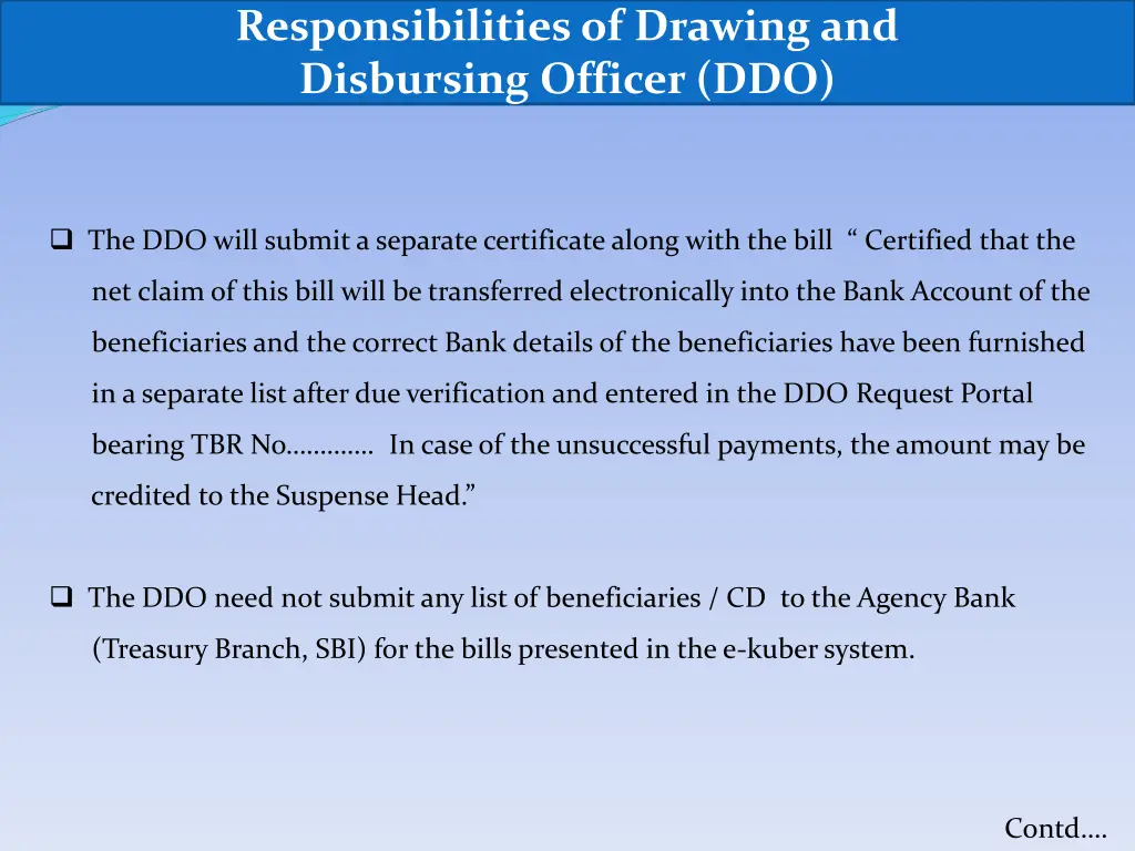 responsibilities of drawing and disbursing 3