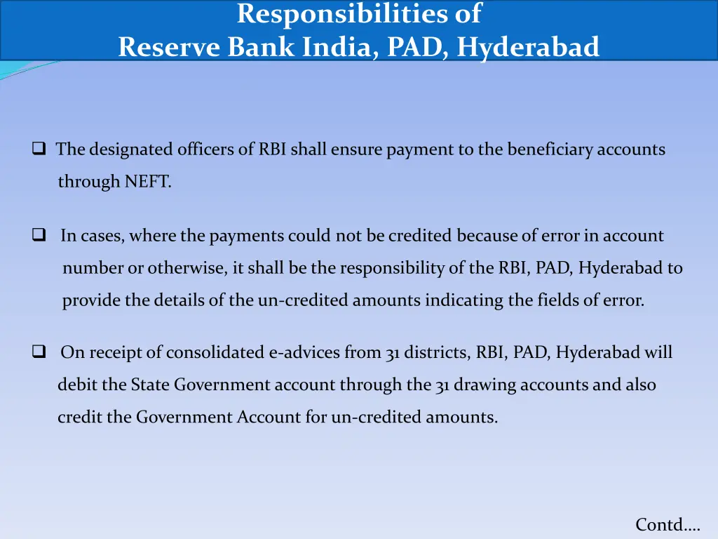 responsibilities of reserve bank india