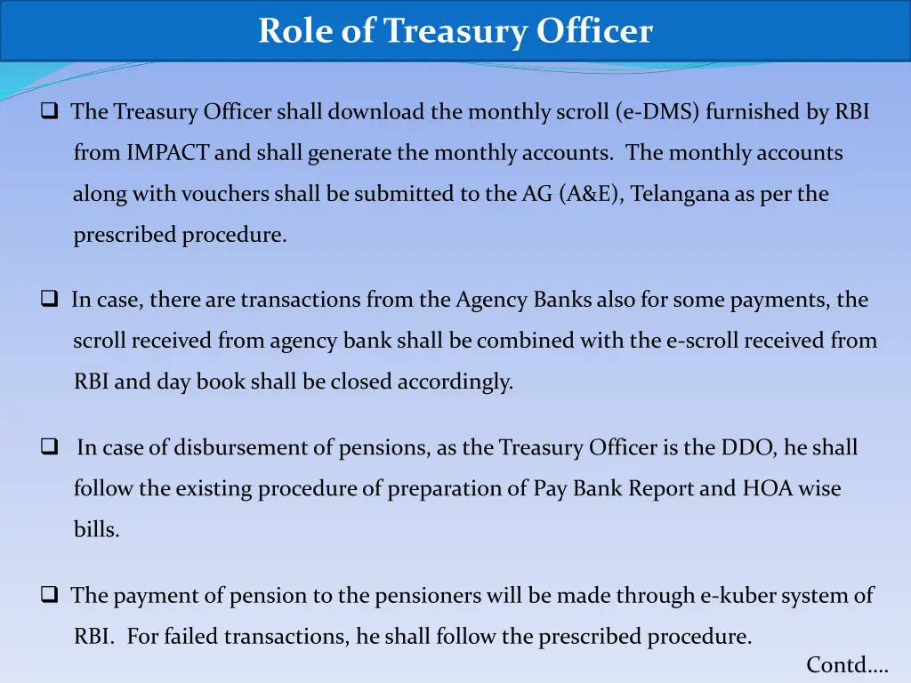 role of treasury officer 3