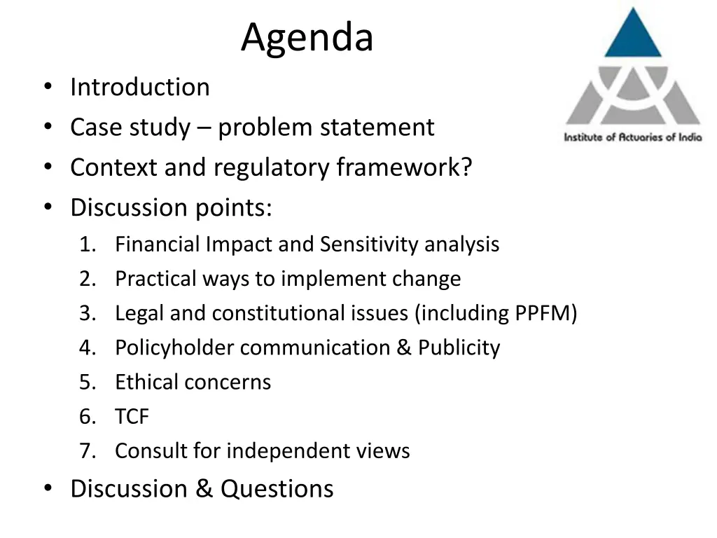 agenda