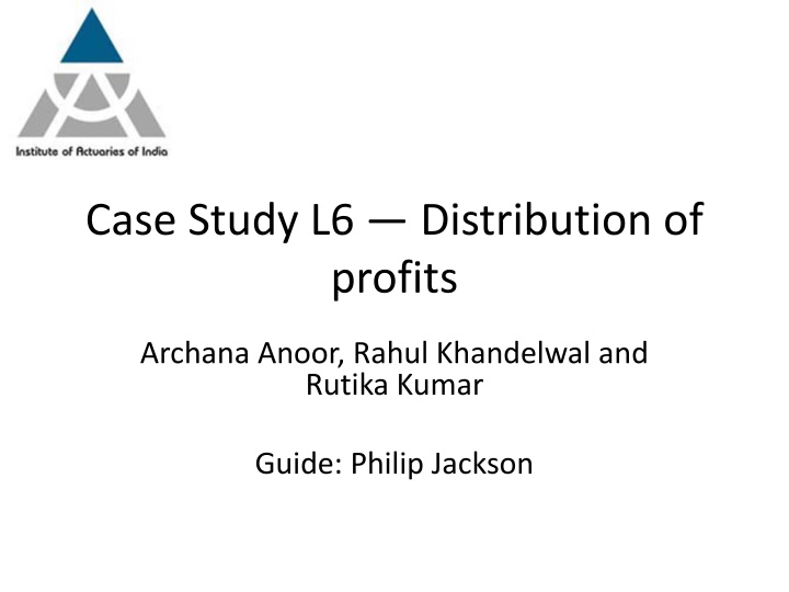 case study l6 distribution of profits
