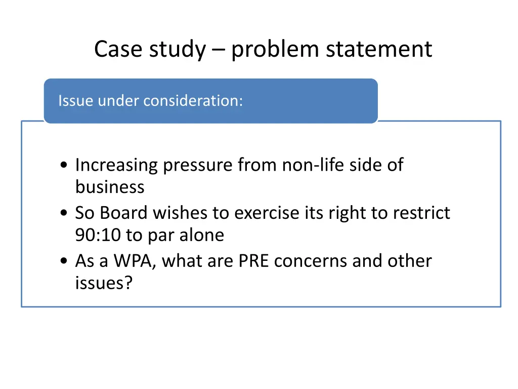 case study problem statement 1